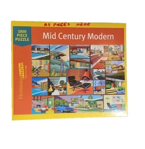 1000 Piece Mid Century Modern 1960’s Fun Jig Saw Colorful Cars Houses Fashion - Picture 1 of 5