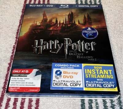 Harry Potter and the Deathly Hallows Pt. 2 (4-Disc Blu-ray/DVD) NEW ! w/ Slip ! - Image 1 of 2