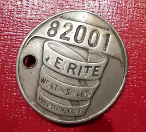 (pgasteelers1) Weirton, WV. Weirton Steel Co./ Employee Badge #82001 holed🌠 - Picture 1 of 3