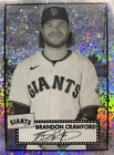 -Baseball Cards-Brandon Crawford B&W Mini-Diamond Topps Chrome Platinum #331-NM
