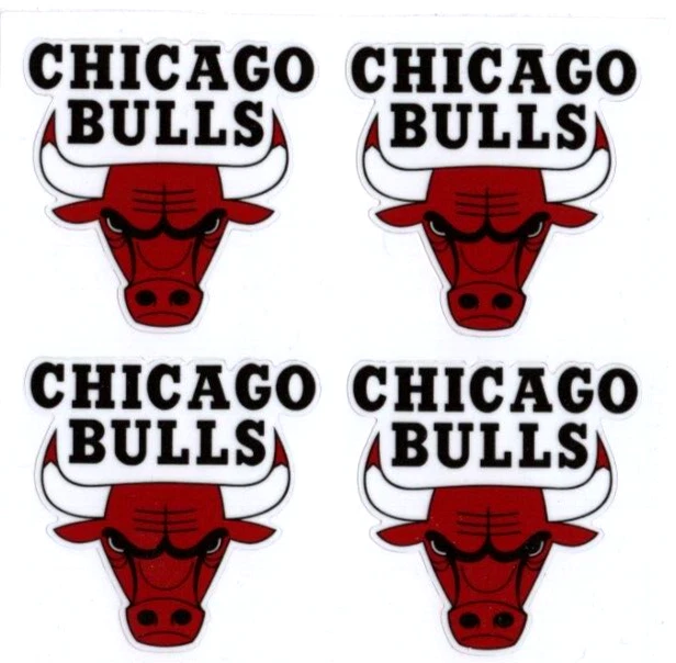 (4) Chicago Bulls NBA Decals / Stickers *Free Shipping - Image 1 of 1