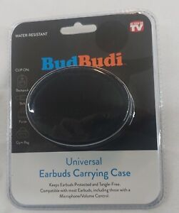 lot of 3 BluCase BudBudi universal earbuds carrying case tangle free clip on