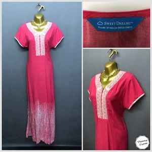 Sweet Dreams Long Blush Pink & White Laced Abaya Dress Medium - Picture 1 of 12