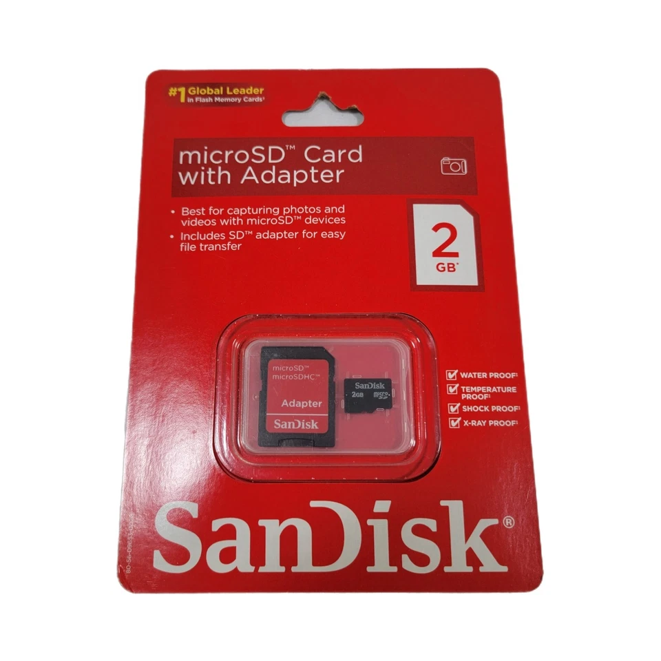 SanDisk 2GB Mobile MicroSDHC Class 4 Flash Memory Card with Adapter-... - Image 1 of 2