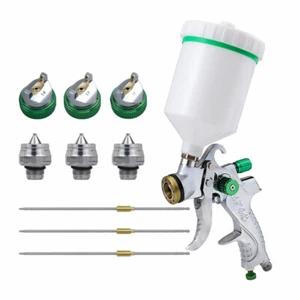 1.4/1.7/2.0mm Nozzle HVLP Spray Gun Car Paint Tool Pistol Painting Sprayer 600ml - Picture 1 of 15