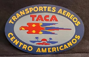TACA AIRWAYS INTERNATIONAL EL SALVADOR CENTRAL AMERICA BLUE LUGGAGE LABEL - Picture 1 of 1