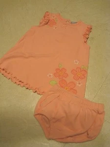 Girl's Carter's 6 mo Orange Flower Summer Dress Panties - Picture 1 of 1