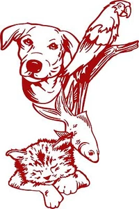 Hund Katze Fisch Papagei Vogel Haustiere Auto LKW Fenster Laptop Vinyl Aufkleber Sticker - Bild 1 von 2