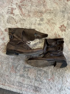 Botas All Saints Hechas a Mano (En Portugal) Para Hombre Doble Hebilla/Marrón/Talla 45/11. Foto 1 de 4