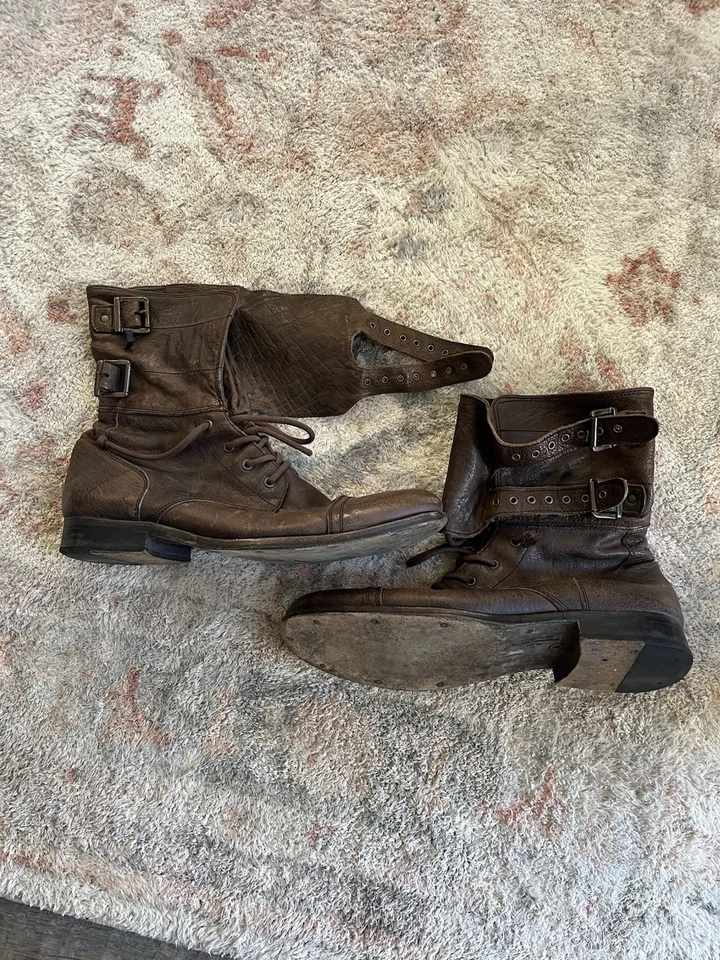 Botas All Saints Hechas a Mano (En Portugal) Para Hombre Doble Hebilla/Marrón/Talla 45/11. Foto 1 de 4