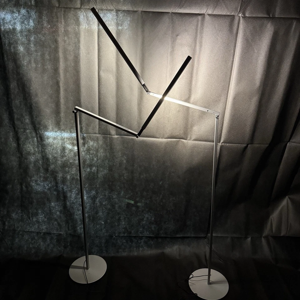 2 (两)Koncept AR5000-WD-SIL Z-Bar LED落地灯|银色 — 第 1/4 张图片