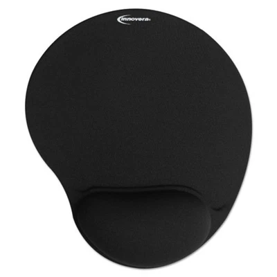 Innovera 50448 10.37" x 8.87" x 1" Non-Skid Mousepad w/ Gel Wrist Pad - BLK New - Image 1 of 2