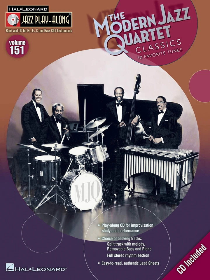 Modern Jazz Quartet Classics Play-Along Vol 151 Bb Eb C BC Sheet Music Book CD - Image 1 of 1