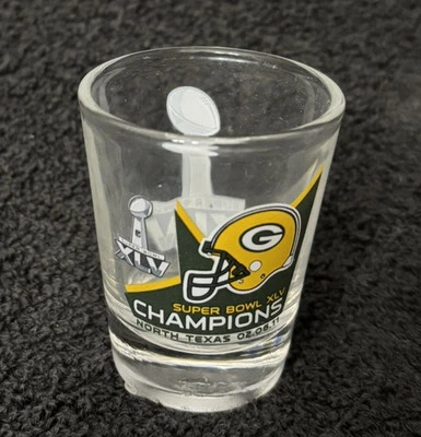 GREEN BAY PACKERS SUPER BOWL XLV 45 Champions SHOT GLASS #1 Foto 1 de 3