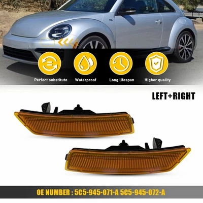 2 передних желтых корпуса габаритных огней для Volkswagen Tiguan EPPE 2018-2023 годов выпуска - Изображение 1 из 4