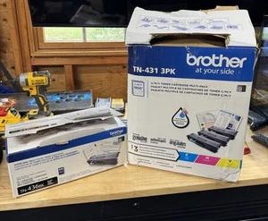 Set cartucce toner originali Brother TN431 nero giallo ciano magenta TN436BK OEM - Foto 1 di 10