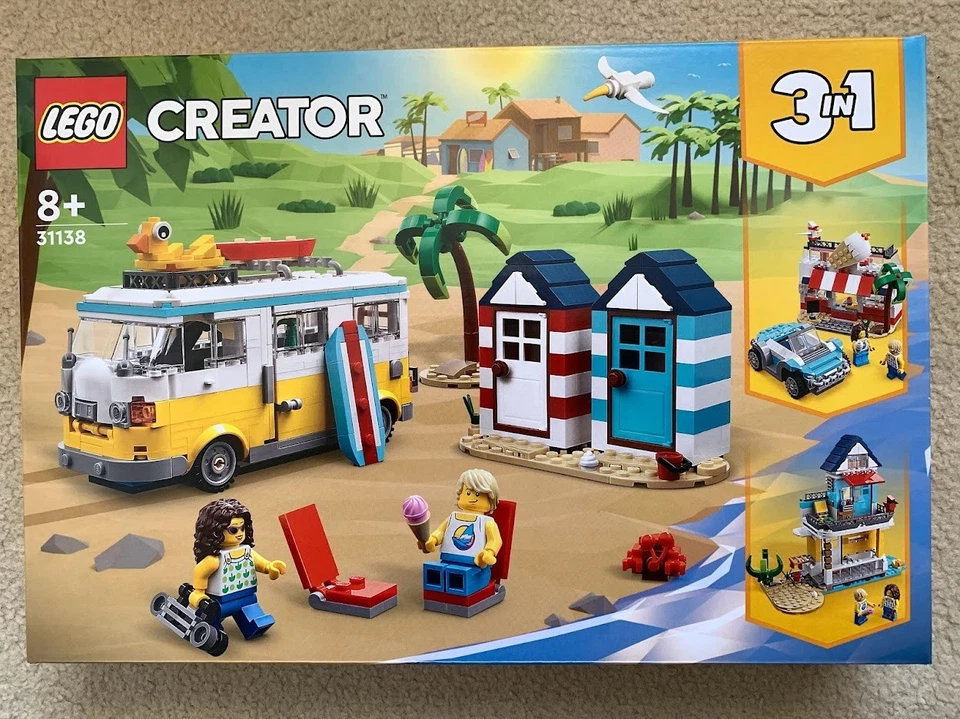LEGO 31138 Creator 3in1 Beach Camper Van Retired Rare New Sealed - Image 1 of 2
