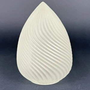 VTG Art Deco Mid Century Glass Skyscraper Bullet Egg Swirl Flame Shade - 2 AVAIL - Picture 1 of 6