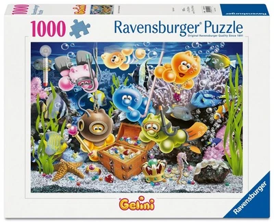 RAVENSBURGER SPIELEVERLAG Erwachsenenpuzzle 1000 Teile - Gelini im Unterwasserspaß