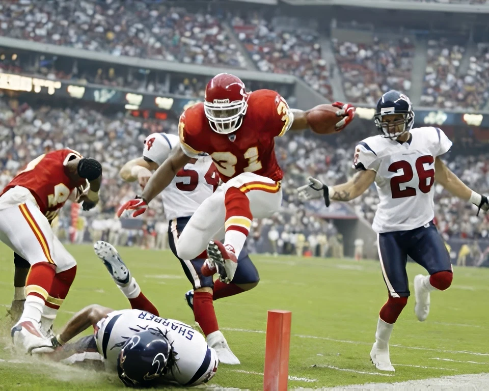 Impresión fotográfica brillante Priest Holmes #31 Kansas City Chiefs NFL 8"X10" 17 Foto 1 de 1