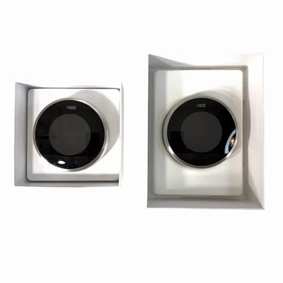 Google Nest 2nd Gen Learning Smart WiFi Thermostat Stainless Steel Model 02A - Image 1 of 4