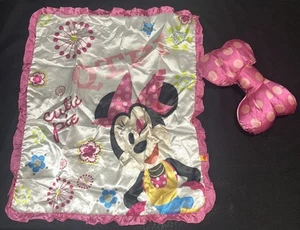 Costruisci un Orso Disney Minnie Mouse QT Coperta Raso Abbinata Fiocco Cuscino 2012 Nuovo senza etichette - Foto 1 di 7