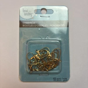 Gold Tone Lever back Earring Findings For Crafting By Bead Landing DIY - Picture 1 of 7