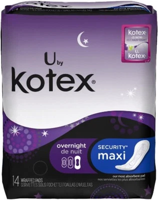 Maxi Overnight Unscented Pads 28 Count Ultra Thin Leak Free Protection - Изображение 1 из 4