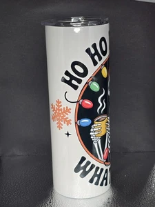 Halloween / Christmas Skeleton "Ho Ho Holy Sh!t" Sublimated Tumbler 20oz - Picture 1 of 3