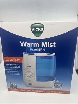 Humidificador de niebla cálida Vicks mediano ~ habitación grande sin filtro 1 galón nuevo S9 Foto 1 de 4