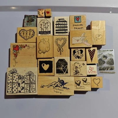 Estampillas de Colección Corazones de San Valentín Ángeles Toda la Noche Medios Stampin' Up! Y2K años 90 80 Foto 1 de 4