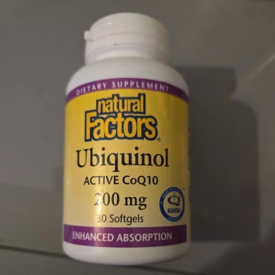Natural Factors Ubiquinol 200 mg 30 cápsulas blandas Foto 1 de 2