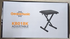Gear4music KB01BK Adjustable Keyboard / Piano Bench - New - Picture 1 of 5
