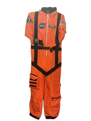 Traje espacial juvenil NASA grande 10-12 parches Capitán naranja ligero etiqueta NASA Foto 1 de 4