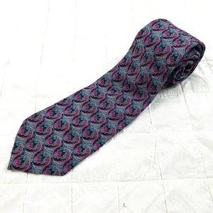 VALENTINO Hand Made Italy Mens Gray Silk Tie Floral Abstract 3.25"x58.5" - Picture 1 of 10