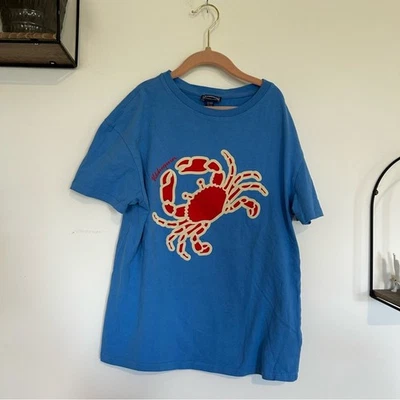 Camiseta Vilebrequin Azul Cuello Redondo Manga Corta con Cangrejo Rojo Talla Juvenil 12 Foto 1 de 4
