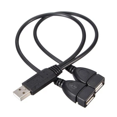 Utile Ricambio Cavo USB Cavo Jack Ricambi 2.0A Maschio a Doppio USB Femmina - Immagine 1 di 4