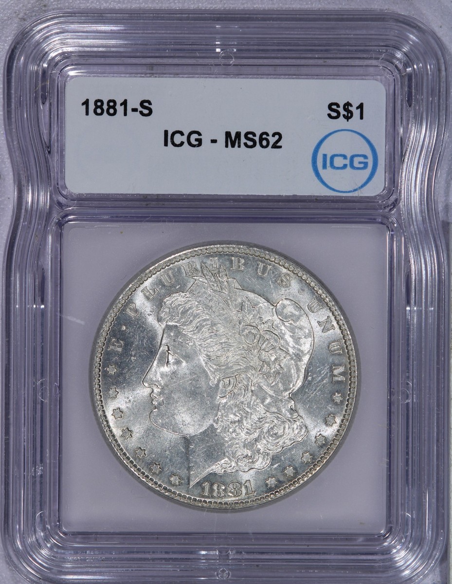 MS 62 Graded 1881 Year Morgan US Dollars (1878-1921) for