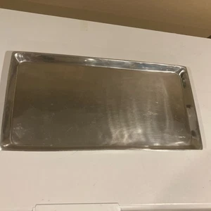 Pottery Barn Large Rectangle Heavy Metal Decorative Candle Pillar Tray 23"X12" - Picture 1 of 3