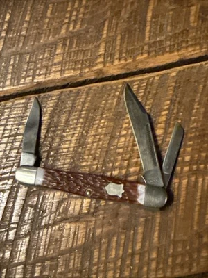 Старинный винтажный антикварный складной карманный нож Camillus Deluxe Stockman - Изображение 1 из 4