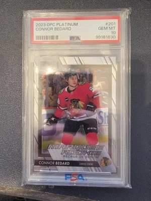 Connor Bedard Marquee Rookie PSA 10 2023-24 Opc Platinum Blackhawks  - Image 1 of 2