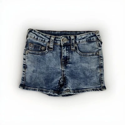 Pantalones cortos de mezclilla True Religion azules para niñas talla 7 Foto 1 de 2