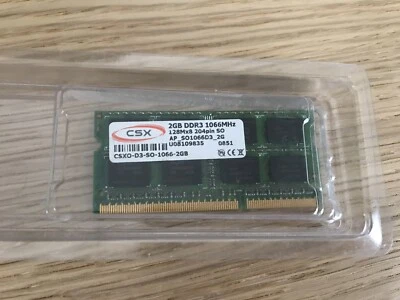 Hynix RAM 1x2GB DDR3 1066MHz SO-DIMM CSXO-D3-SO-1066-2GB - Immagine 1 di 4