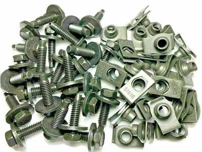 5/16 Body Bolts & Clips For Ford Lincoln Mercury 25 Each #1590 (858/19) Foto 1 de 4