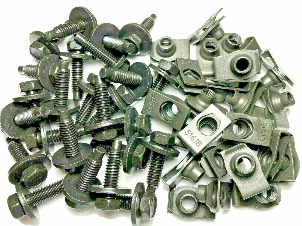 5/16 Body Bolts & Clips For Ford Lincoln Mercury 25 Each #1590 (858/19) Foto 1 de 4