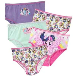 new 5prs girls My little pony character knickers/briefs/pants.18-24mths-7-8yrs - Picture 1 of 1