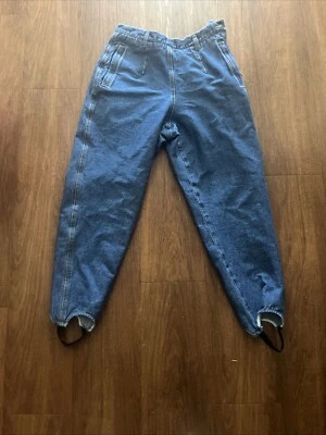 LizWear Jeans Womens 12 PT High Waist Side Zip Stirrup Pockets USA Union made - Image 1 of 4