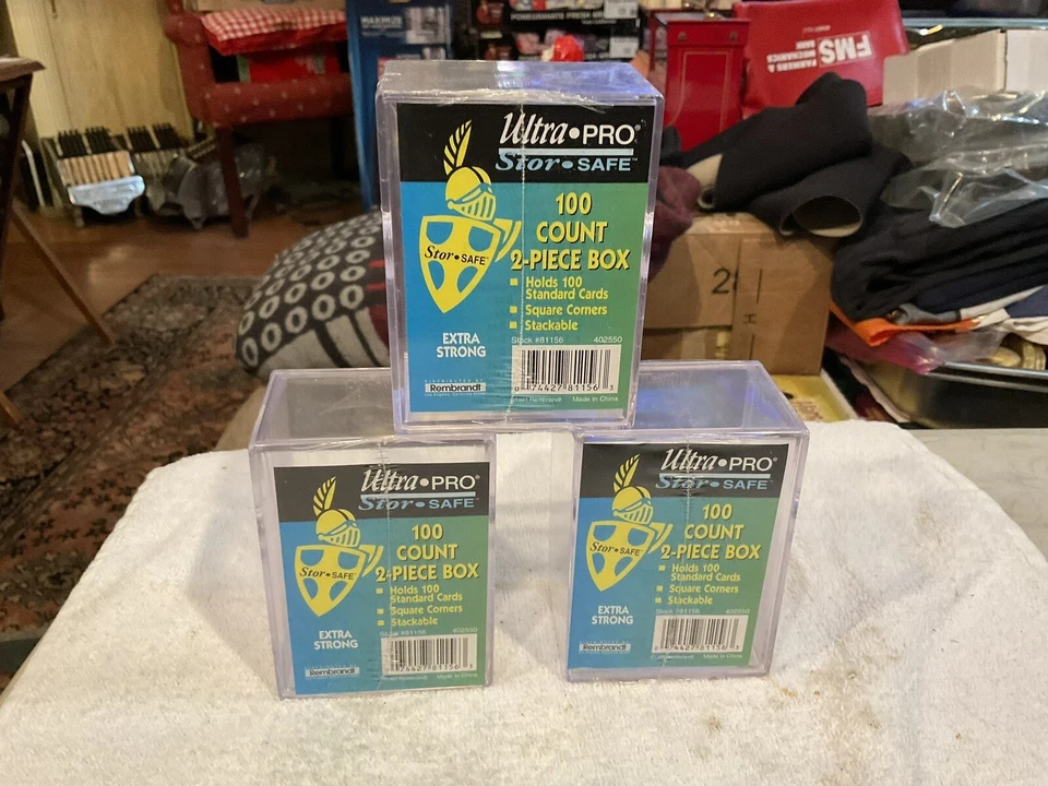 3-PACK Ultra Pro 100 Count 2-Piece Storage Trading Card Box Holder Case Sports - Image 1 of 1