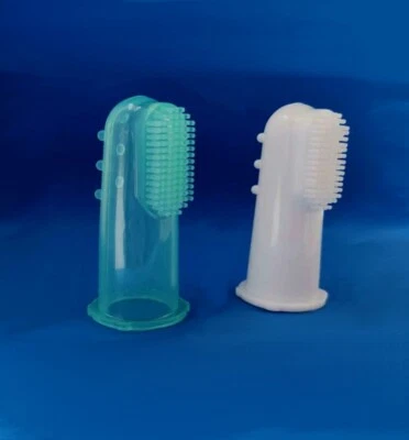 2 x Silicone Soft Finger Toothbrush Dental Pet Dog Cat Teeth Gum care - Image 1 of 4