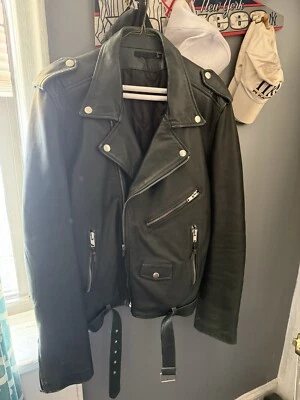 BLK DNM Biker Leather jacket mens xl - Image 1 of 4
